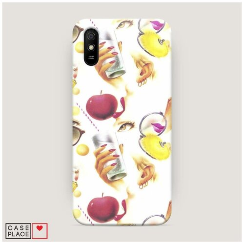 фото Чехол пластиковый xiaomi redmi 9a аэрограф 80е case place