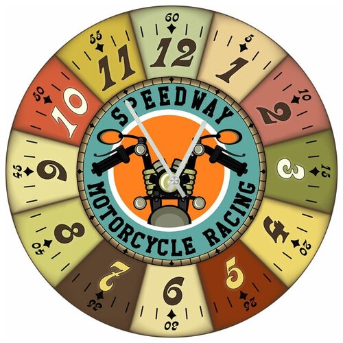 фото Svs настенные часы svs 3002417 speedway motocycle racing