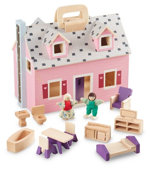 Melissa & Doug Fold & Go Mini Dollhouse 3701