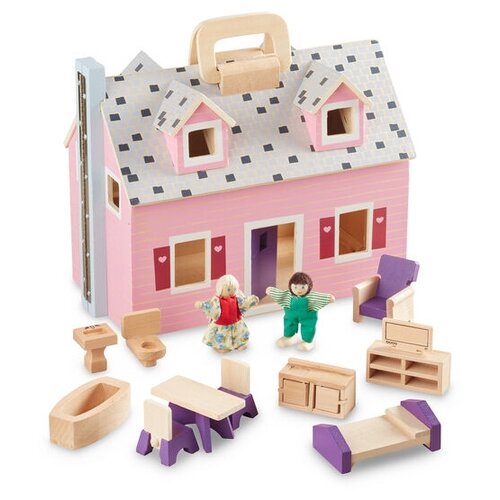 Melissa & Doug Fold & Go Mini Dollhouse 3701