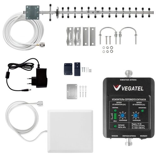 фото Комплект vegatel vt-3g-kit (led) усилитель сигнала 3g umts 2100мгц (вегател)