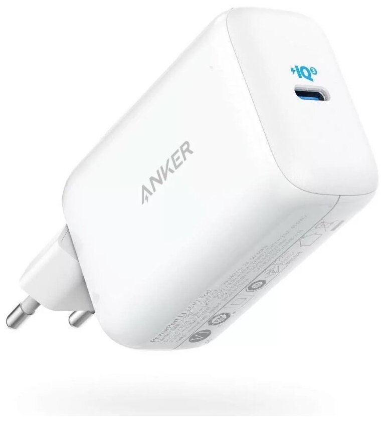 Сетевое зарядное устройство Anker PowerPort III Pod 65W B2C EU/ES/FR/ES White (A2712321)