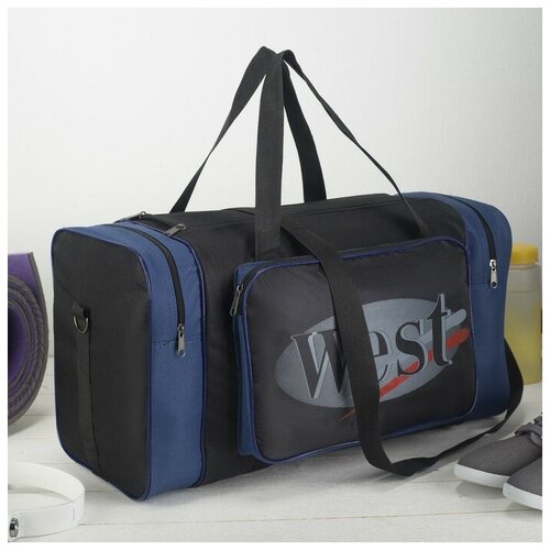 фото Сарабелла сумка спортивная, отдел на молнии, наружный карман, цвет чёрный/синий sarabella