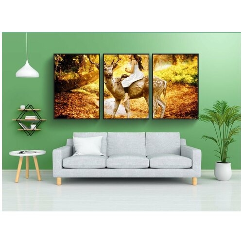 фото Набор модулных постеров для интерьера "сказка, мистический, фантазия" 60x90 см. в тубусе, без рамки lotsprints