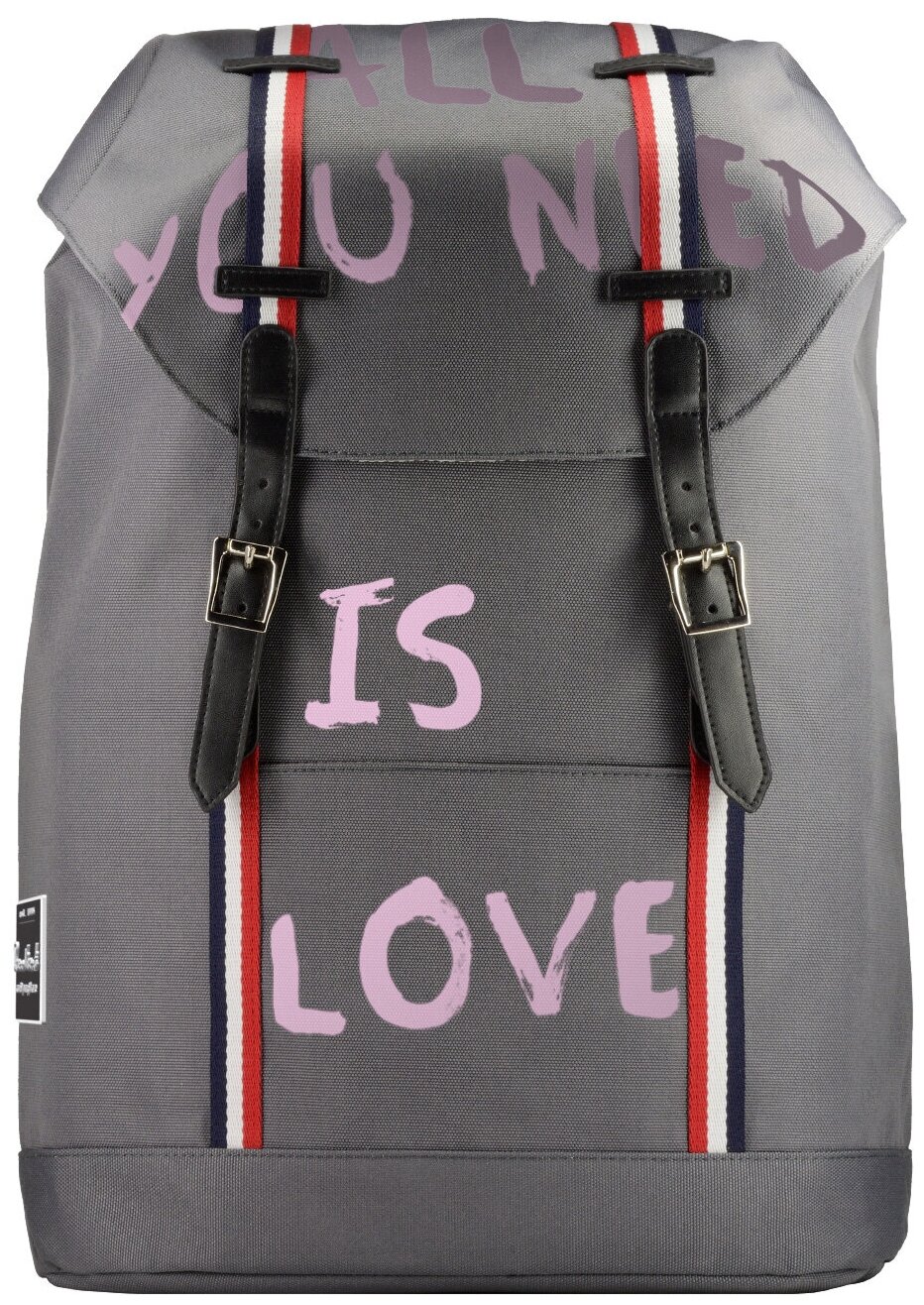 Рюкзак городской LOVE, серый Bruno Visconti - фото №5