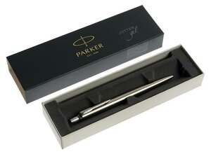 Ручка гелевая Parker Jotter Core K694 Stainless Steel CT М 0.7мм черный, нерж ст 493312 4579978