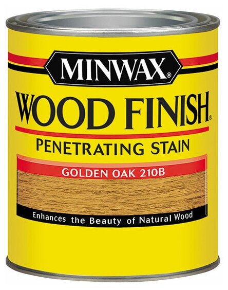 Морилка для дерева Minwax Wood Finish, 210В Золотой дуб, 946 мл, декоративная защитная