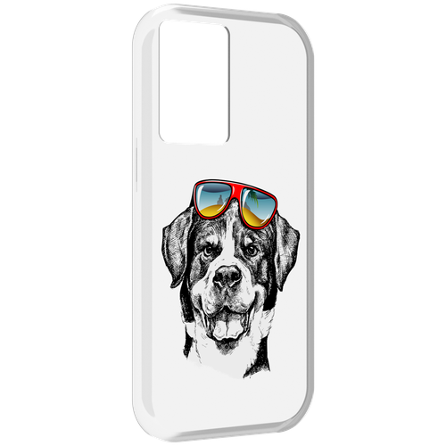 Чехол MyPads счастливая собака для OnePlus Nord N20 SE задняя-панель-накладка-бампер