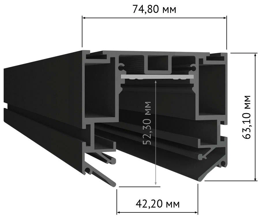 Магнитный шинопровод для натяжного потолка 24V DesignLed SY SY-601201-CL-2-BL - фотография № 2