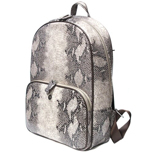 фото Рюкзак petek 1855 4404/2.245.20, фактура лаковая, бежевый, коричневый