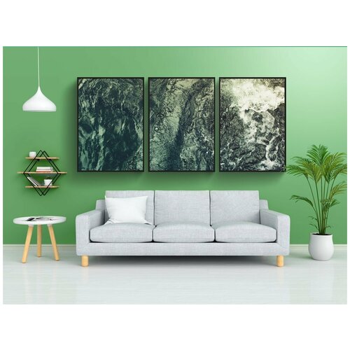 фото Набор модулных постеров для интерьера "вода, волны, мыло" 60x90 см. в тубусе, без рамки lotsprints