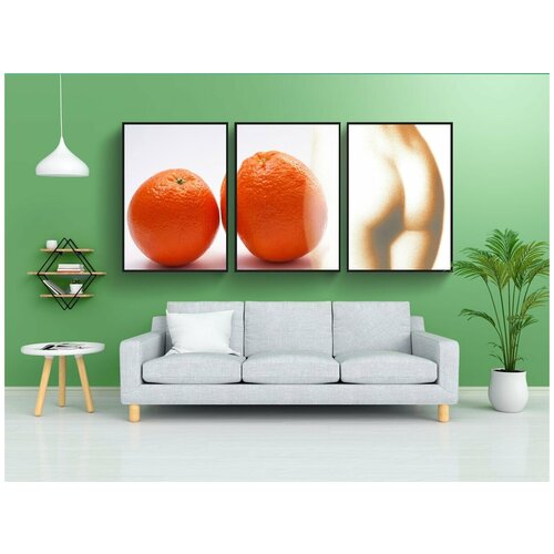 фото Набор модулных постеров для интерьера "апельсиновая корка, целлюлит, апельсин" 60x90 см. в тубусе, без рамки lotsprints