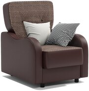 Кресло для отдыха Классика В Корфу коричневый и экокожа шоколад