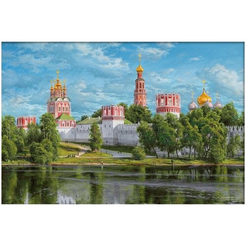 Алмазная мозаика Новодевичий монастырь, 40x60, см, Алмазная Живопись