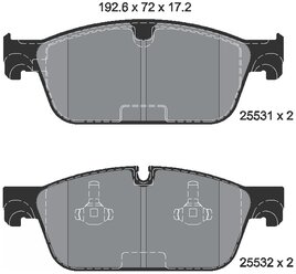 Дисковые тормозные колодки передние Textar 2553103 для Mercedes-Benz GL-class (4 шт.)