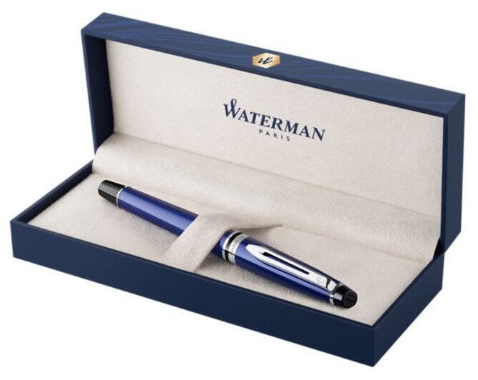 Ручка перьевая Waterman Expert 3 (2093456) Blue CT F сталь нержавеющая подарочная коробка