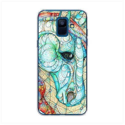 фото Силиконовый чехол "лошадь витраж" на samsung galaxy a6 / самсунг галакси а6 case place