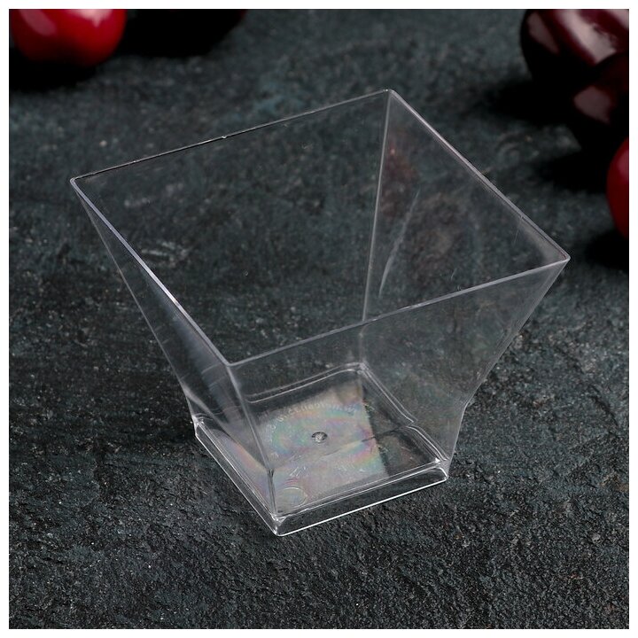 Чашка одноразовая «Пагода», 90 мл, 6,2×6,2 см, цвет прозрачный