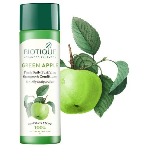 Шампунь кондиционер для жирных волос БИО зеленое яблоко (BIO GREEN APPLE ) 190 мл шампунь кондиционер biotique био зеленое яблоко 120 мл