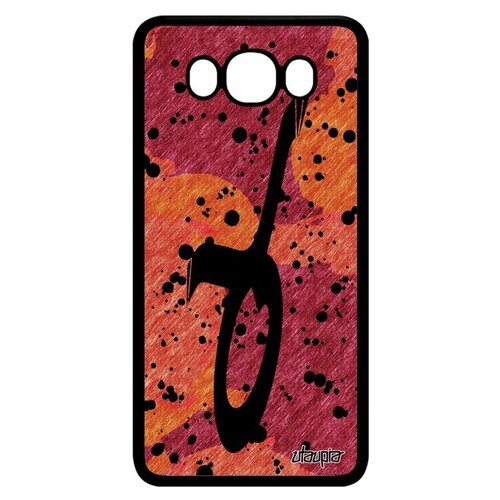 фото Ударопрочный чехол на смартфон // samsung galaxy j7 2016 // "знак зодиака телец" каллиграфия календарь, utaupia, оранжевый