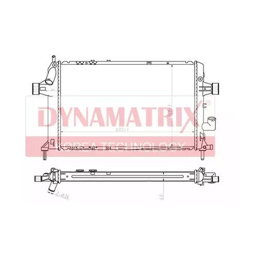 Радиатор охлаждения двигателя DYNAMATRIX 1232970222 G YMZRP DR63021A OYAHIFQ DYNAMATRIX