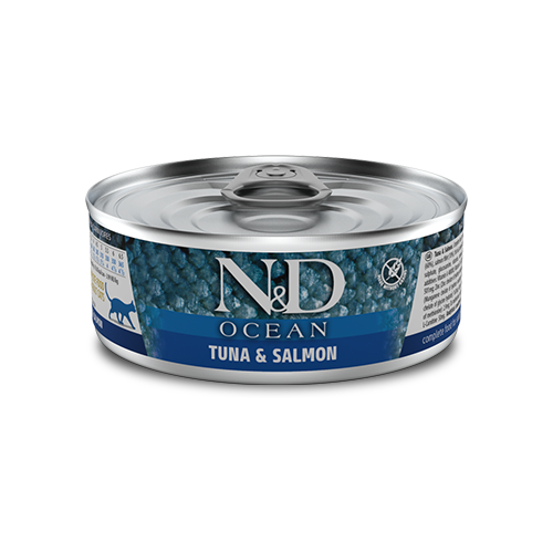 Farmina N&D Cat Ocean Tuna and Salmon влажный корм для взрослых кошек с тунцом и лососем - 70 г х 24 шт