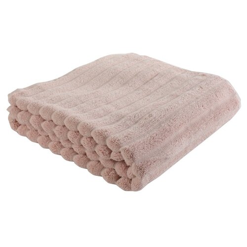 фото Полотенце tkano банное waves цвета пыльной розы essential, 70х140 см
