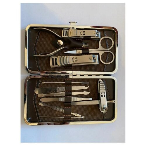 Маникюрный набор 12 предметов, красный