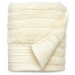Махровое полотенце PiCassa страйп 100х150, молочный - изображение
