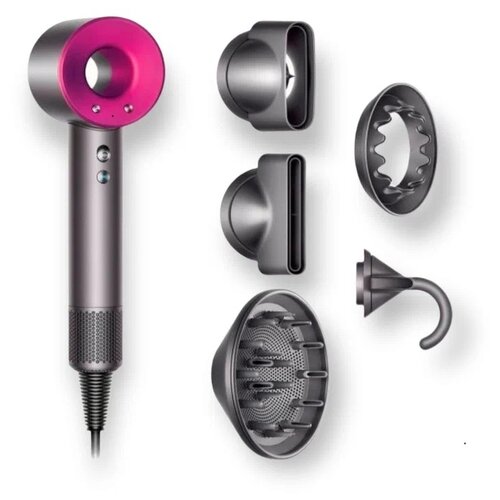 Фен профессиональный HUD AirWave 5 насадок на магните концентратор 3 скорости 3 температурных режима Цвет Розовый 359500₽