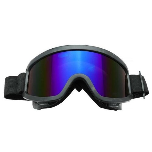 TORSO Очки-маска для езды на мототехнике, стекло синее, цвет черный