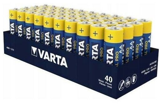 Батарейка AA щелочная Varta Industrial PRO, 10 шт.