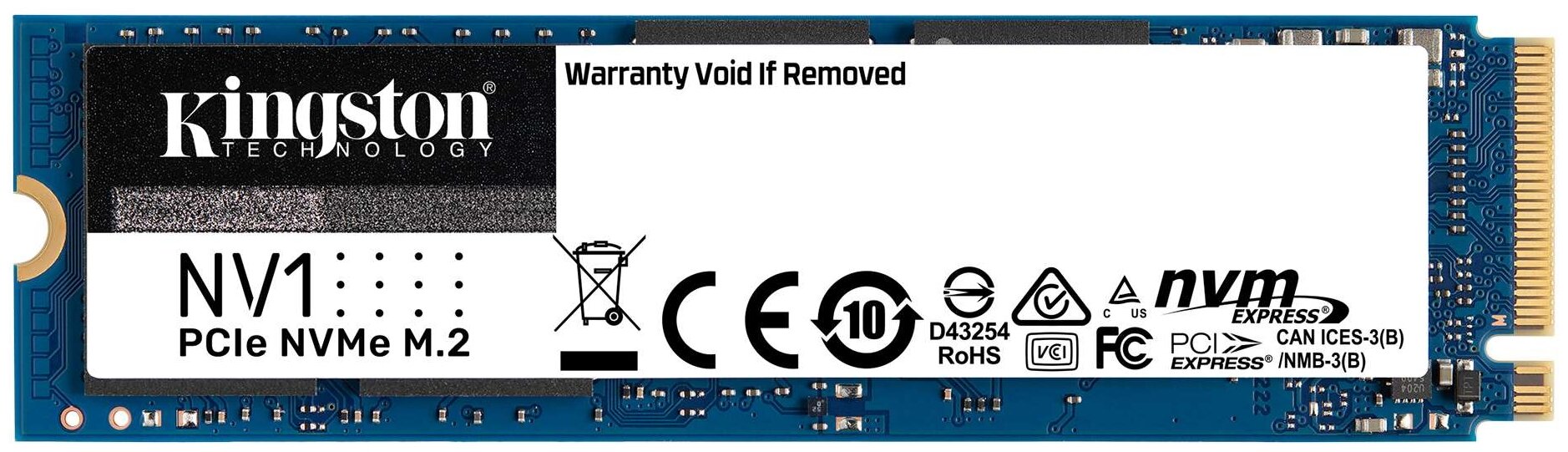 SSD диск KINGSTON M.2 (2280) NV1 250 Гб PCI-E 3.0 x4 NVMe SNVS/250G