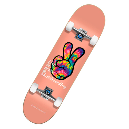 фото Скейтборд tricks skateboards peace complete 7.75", 31.6x7.75, розовый
