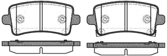 Дисковые тормозные колодки задние REMSA 1388.04 для Chevrolet Malibu, Opel Insignia, Saab 9-5 (4 шт.)