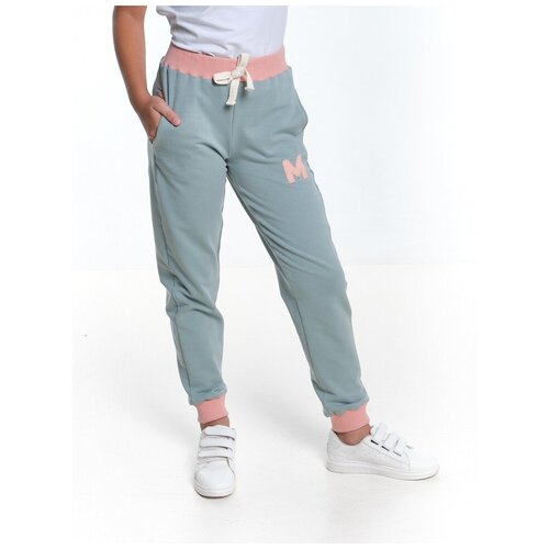 фото Брюки / джоггеры mini maxi, модель 0855, цвет кремовый/салатовый, размер 122