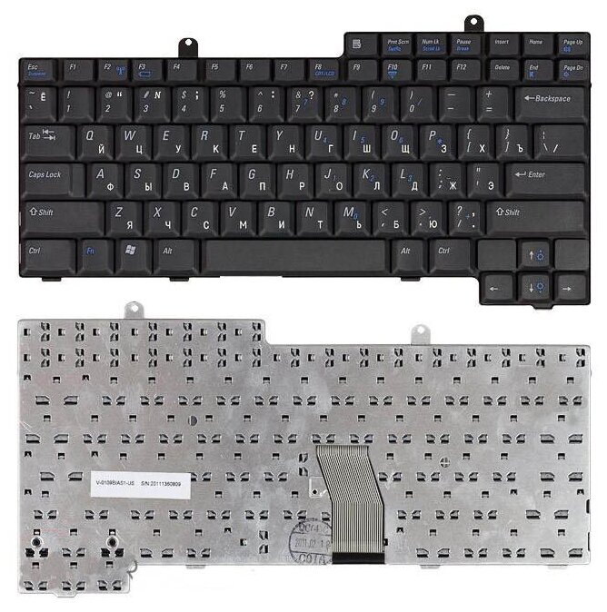 Клавиатура для ноутбука Dell 01M737 черная 1340₽