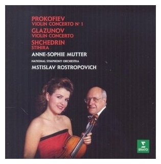 Компакт-Диски, ERATO, MUTTER, ANNE-SOPHIE / ROSTROPOVICH, MSTISLAV - Glazunov  & Prokofiev : Violin Concertos (CD)