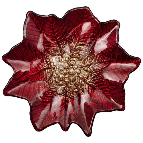 Блюдо Poinsettia Red Gold 21 См