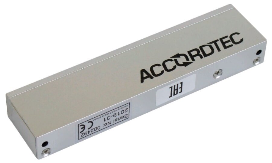 ACCORDTEC Замок электромагнитный, 12V DC, не более 0,3 A, усилие 180 кг, 170x35x23, офисный ML-180A