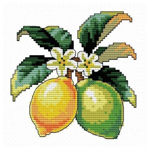 фото Набор лимончики вышивка крестом 30х30 белоснежка 734-14