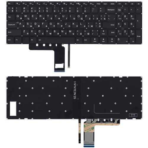 Клавиатура для ноутбука Lenovo IdeaPad 310-15ISK черная без рамки с подсветкой клавиатура для ноутбука lenovo ideapad 310 15isk 9z ncssn 00r