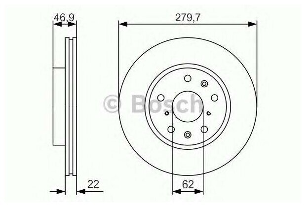 Тормозной диск Bosch - фото №4