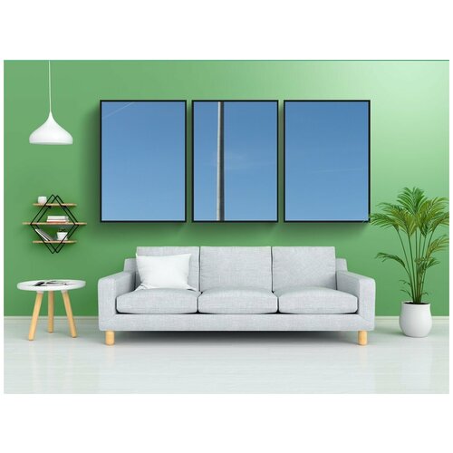 фото Набор модулных постеров для интерьера "полюс питания, электричество, пилон высокого напряжения" 60x90 см. в тубусе, без рамки lotsprints