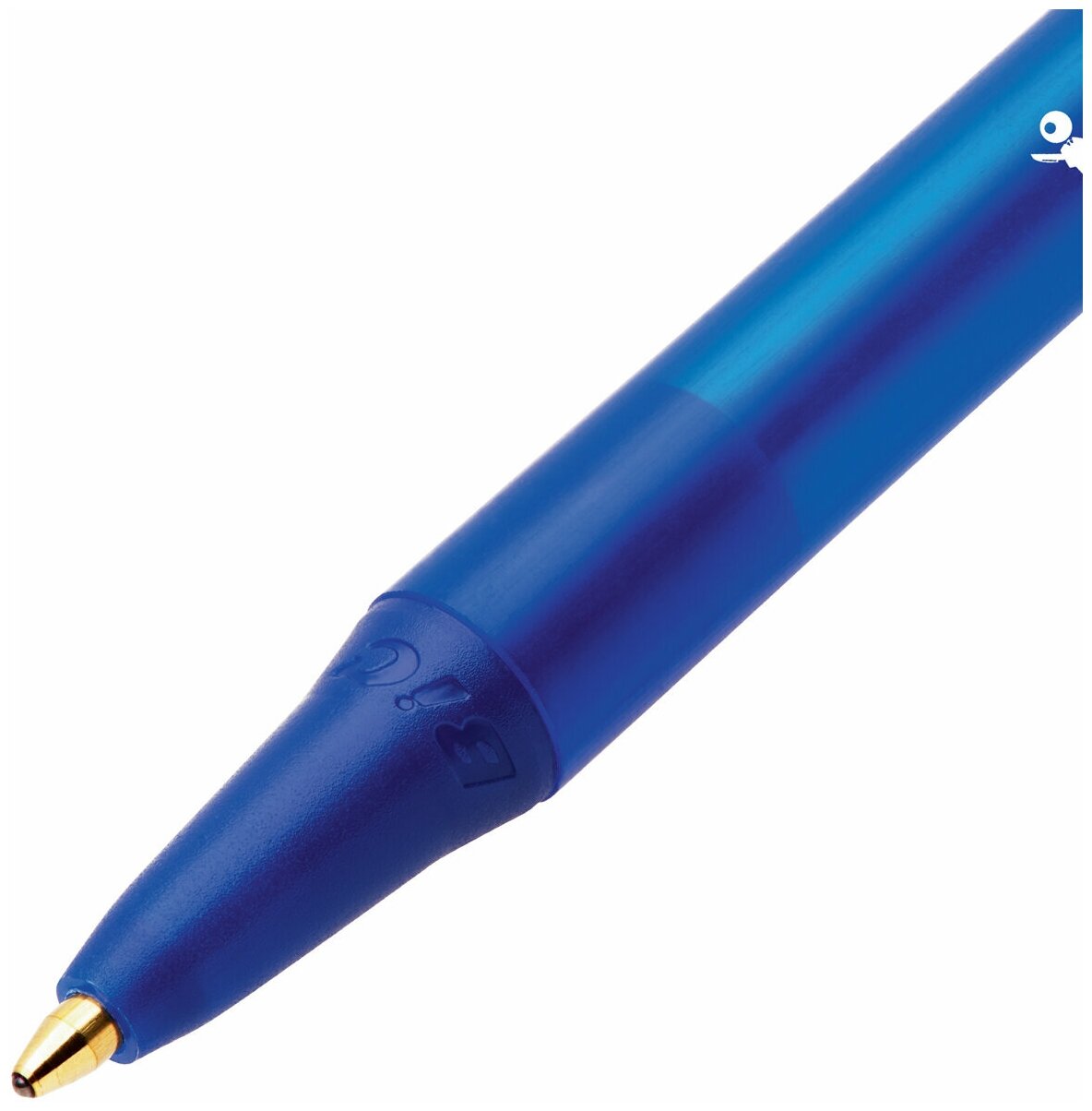 ручка шариковая Bic Round Stic Clic, 0,4 мм, автомат., синяя (упаковка 20 шт) - фото №5