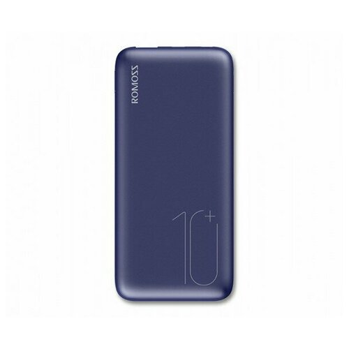 фото Мобильный аккумулятор romoss wsl10 li-pol 10000mah 3a+2a синий 2xusb беспроводная зарядка