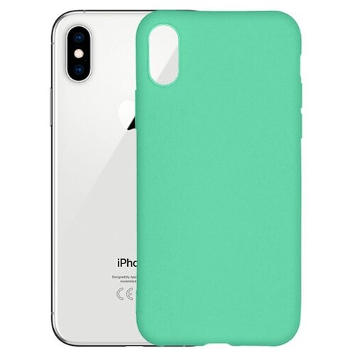 фото Матовый чехол mattecover для apple iphone x/xs силиконовый бирюзовый