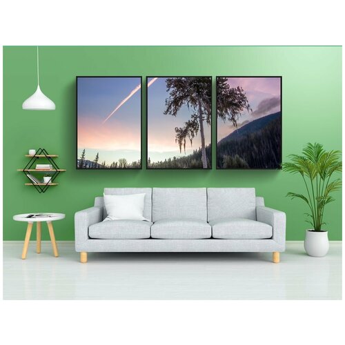 фото Набор модулных постеров для интерьера "британская колумбия, канада, облака" 60x90 см. в тубусе, без рамки lotsprints