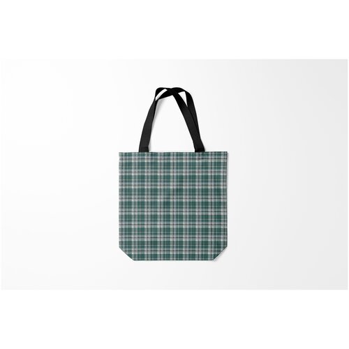 фото Сумка-шоппер / 40х40 см / популярные иллюстрации / текстуры узор в клетку burnettie