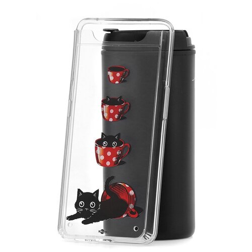 фото Чехол на samsung galaxy a80 kruche print котенок в чашке кruче